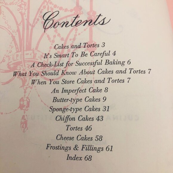 Vtg Cakes and Tortes Cookbook 1965 Culinary Arts Institute Softcover Illustrated - Picture 6 of 11